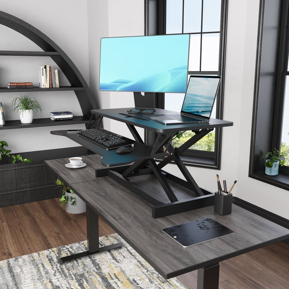 32" Standing Desk Converter Height Adjustable Sit to Stand Up Riser