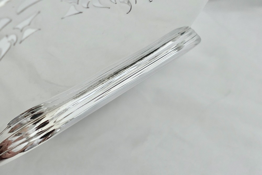 RARE GEORGE VI HM STERLING SILVER PIERCED RECTANGULAR FRUIT BOWL 1938
