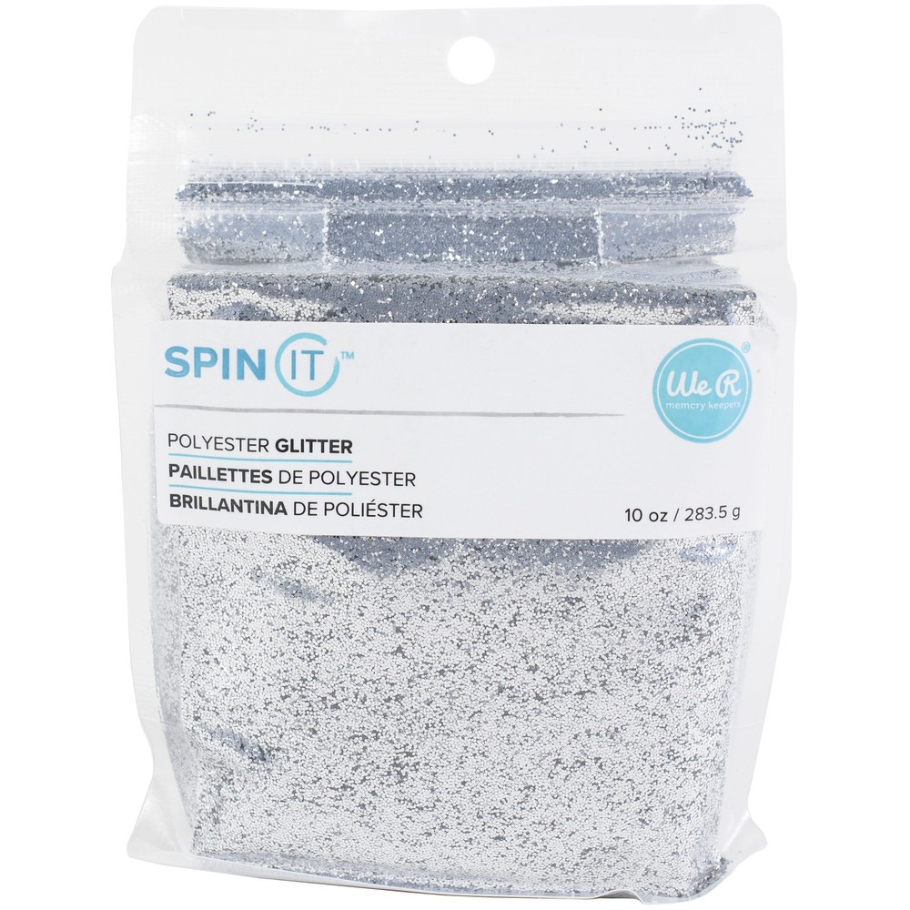 We R Spin It Fine Glitter 10oz-Silver - 2 Pack