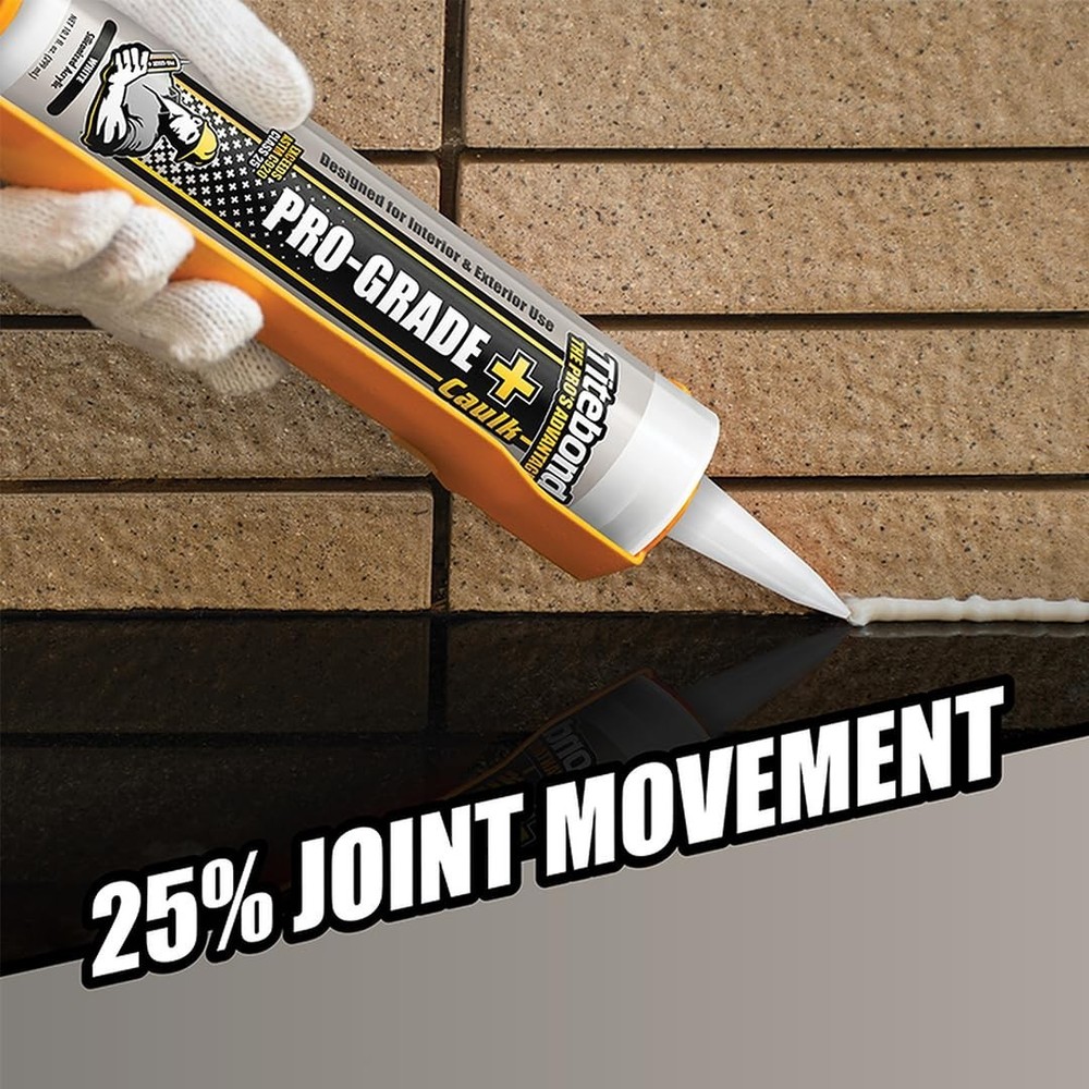 10.1 Oz Pro-Grade Plus Water-Based Caulk in Cedar Tan - Quick Drying Adhesive
