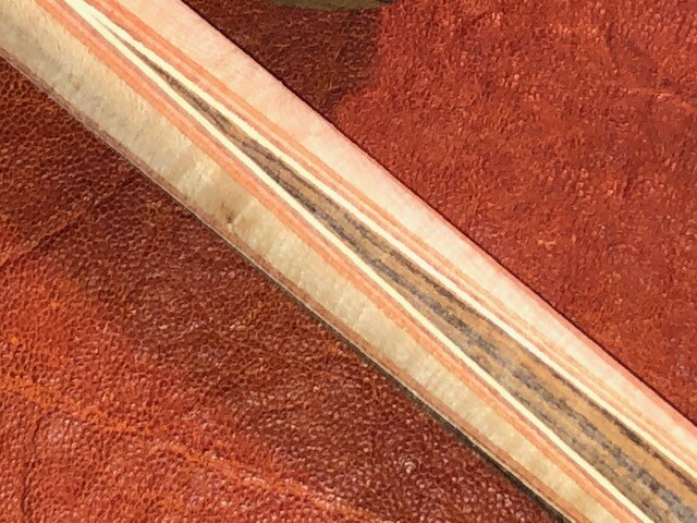 TNT 4 Point Prong Pool Cue Front. Bocote into Maple.