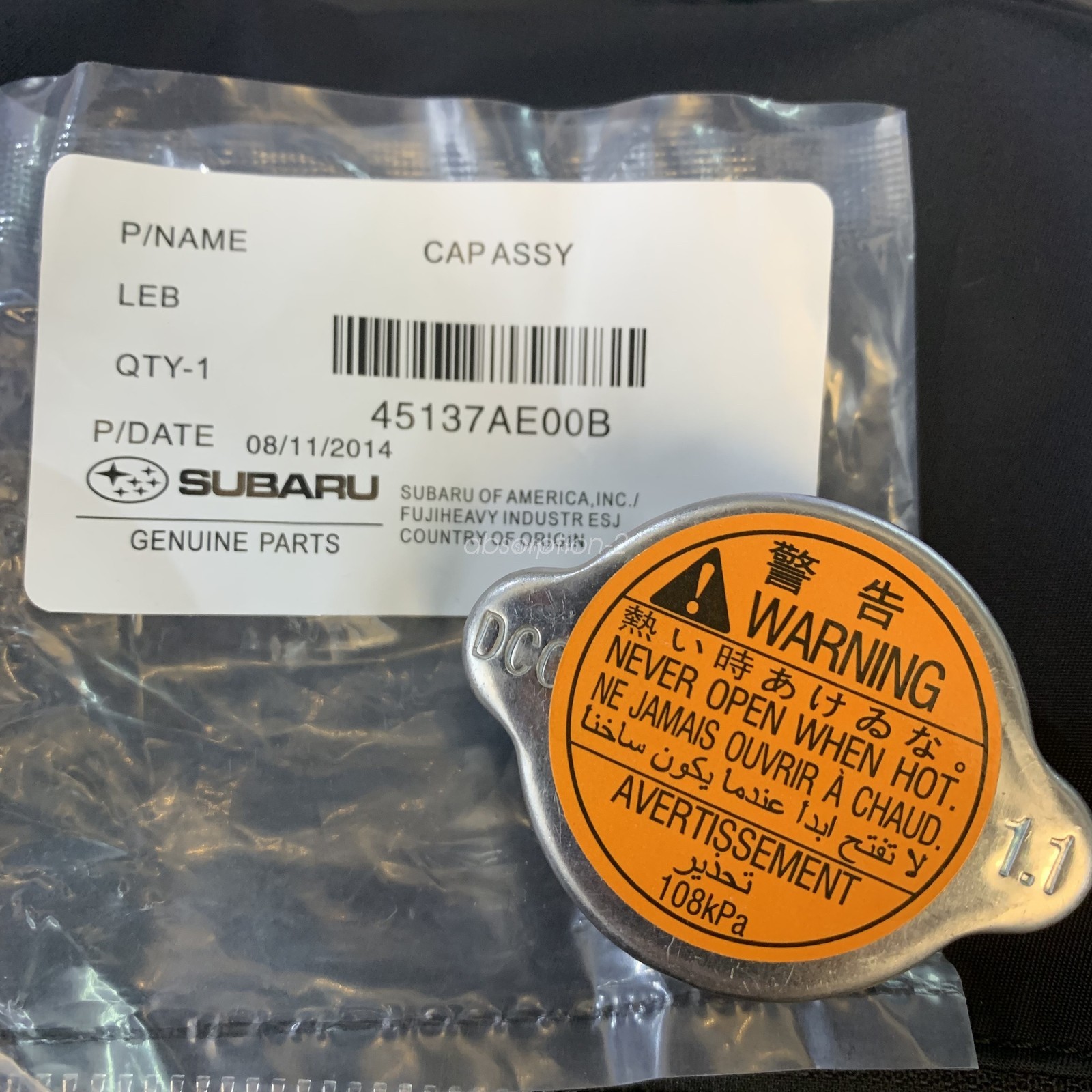 Genuine Radiator Pressure Cap For Subaru Forester Impreza Outback Legacy Baja
