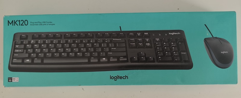 Logitech MK120 (920-002565) Wired USB Keyboard and Mouse Combo