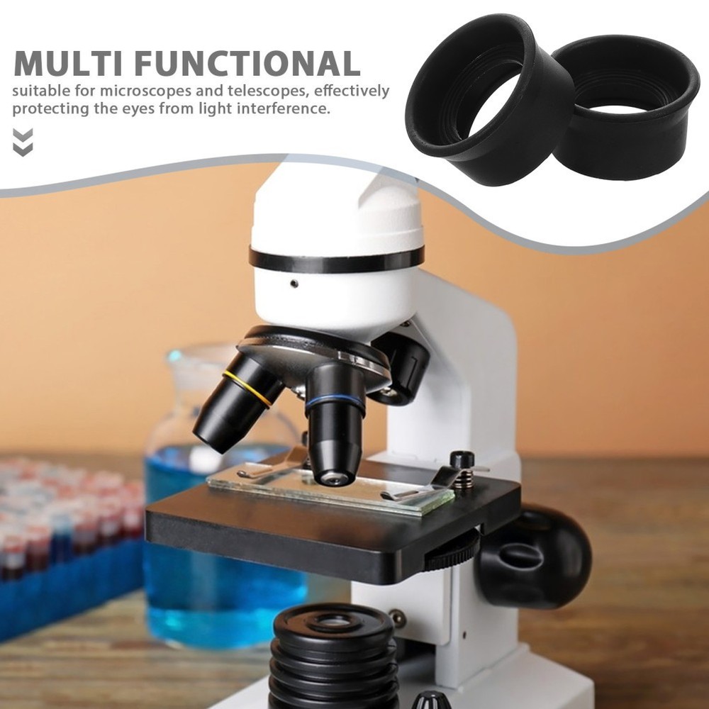 2 Pcs Microscope Eyepiece Cover Binocular Cups Binoculars Rubber