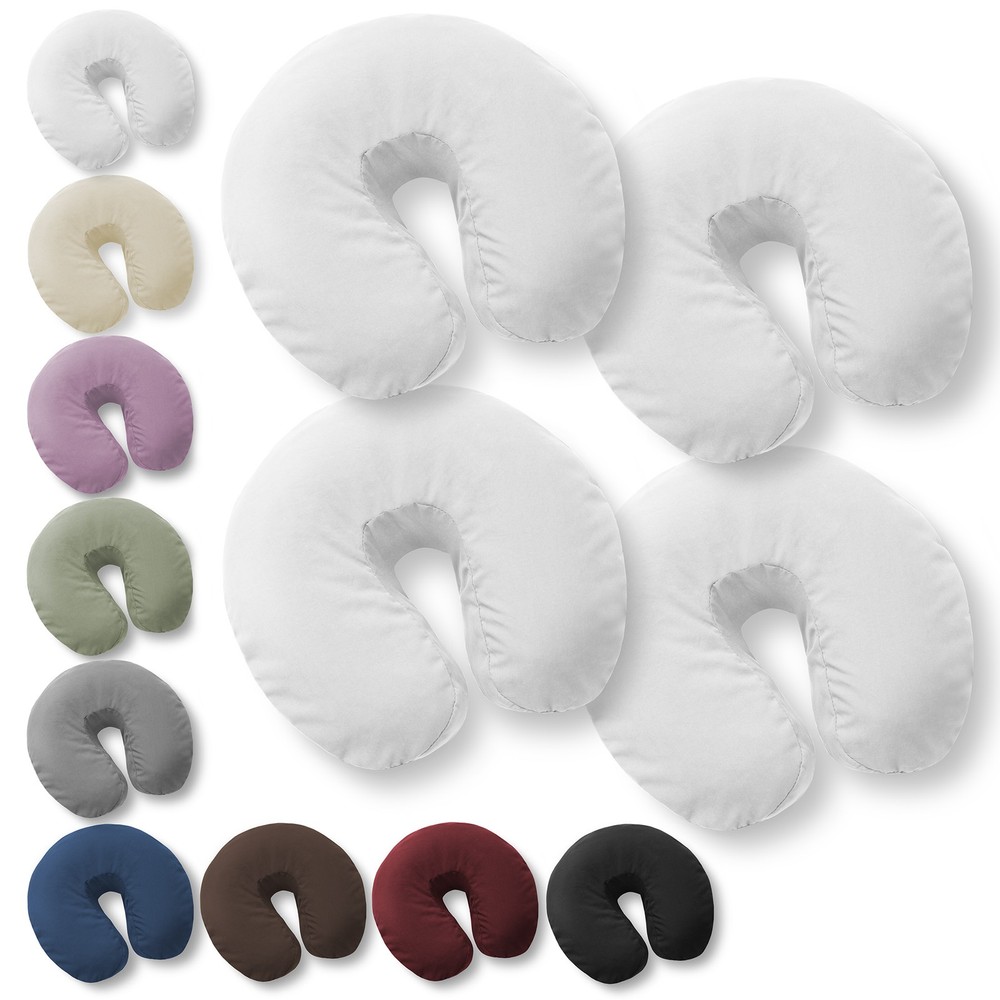 4 Pk Massage Table Face Cradle Head Rest Covers - Microfiber Fitted
