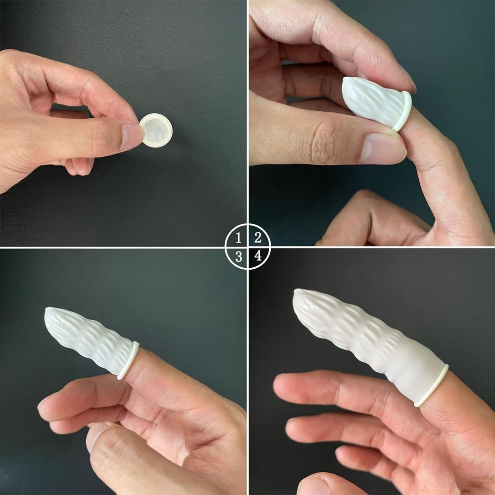 (420 PACK) Disposable Latex Finger Cots Medium Size Anti Static DURABLE HANDMADE