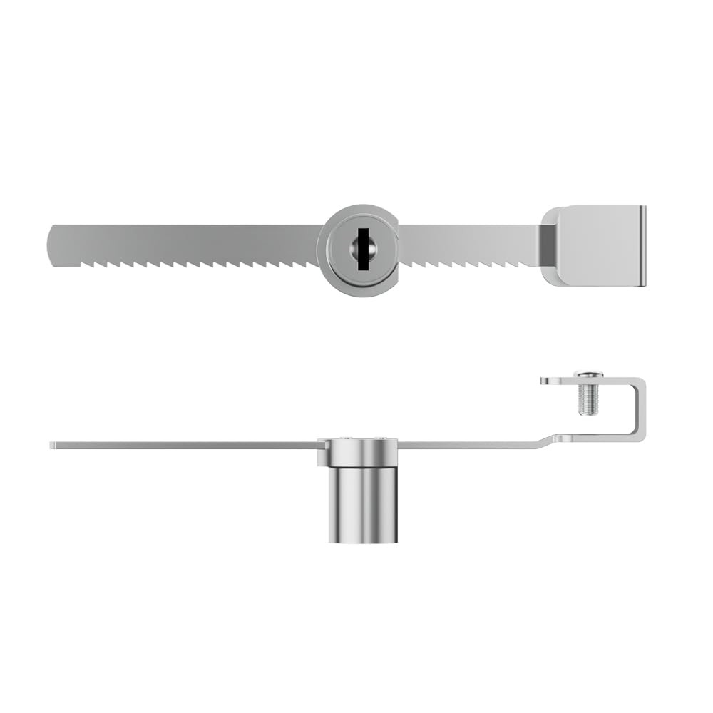 Sliding Glass Door Ratchet Lock with Chrome Finish – 2 Pack,