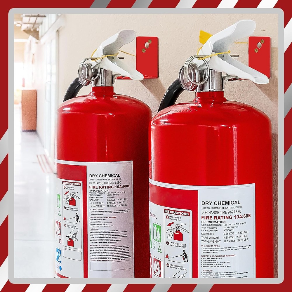 4-UNIVERSAL FORK STYLE WALL MOUNT BRACKETS, FIRE EXTINGUISHER