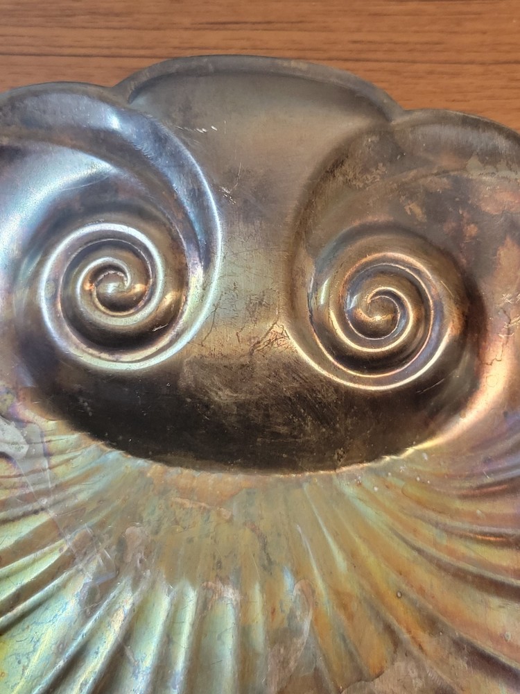 International Silver Company 9" Seashell Dish Platter Catch All Tray