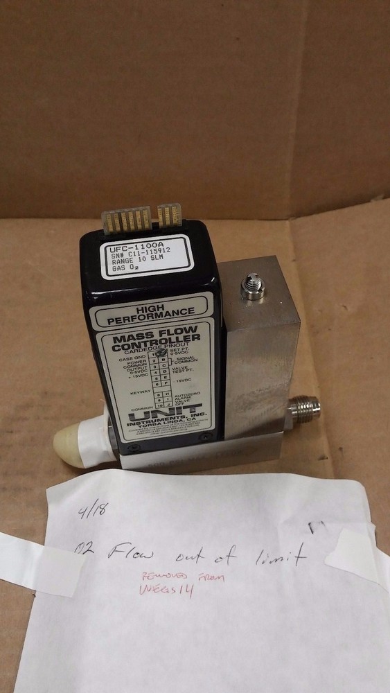 UNIT Instruments UFC-1100A O2 Gas 10 SLM Mass Flow Controller