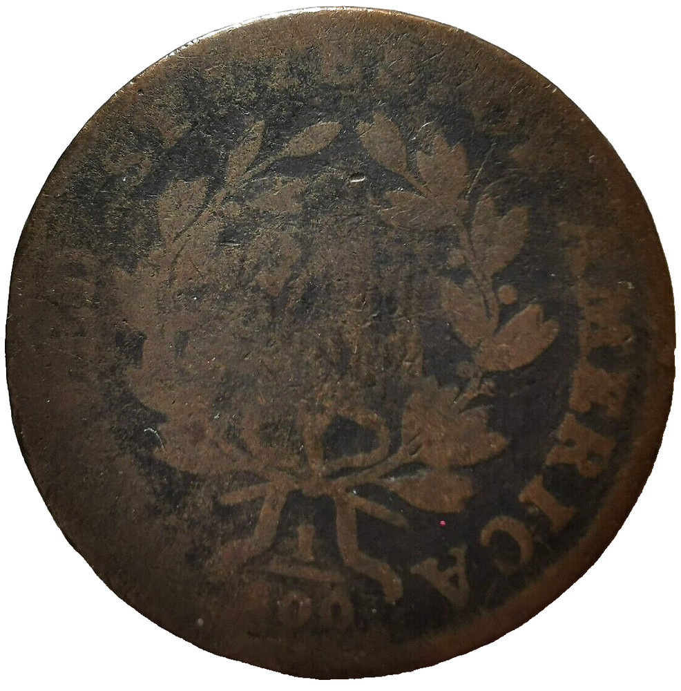 1800 US Draped Bust Large Cent Coin S-204