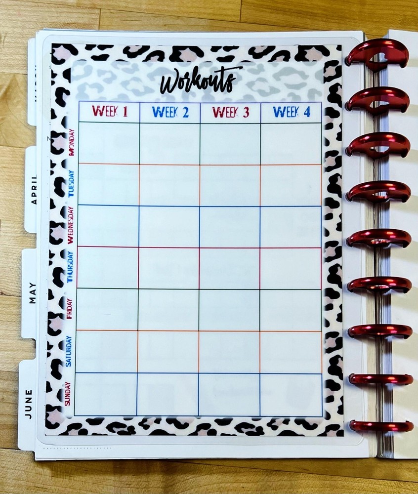 Weight Loss Tracker Diet Dashboard Insert for use with HAPPY Planner-