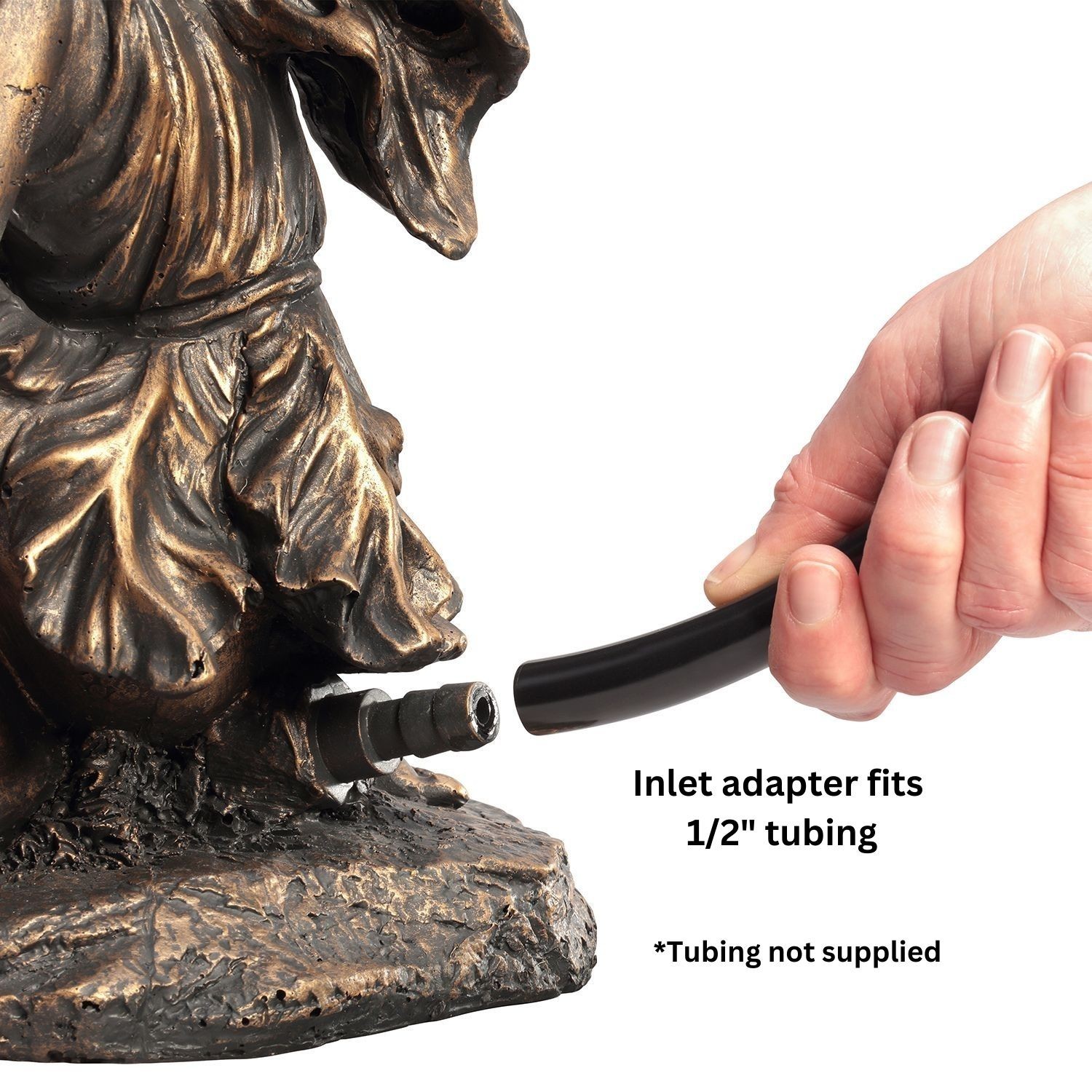 Aquagarden Fairy and Urn Pond Water Spitter Statue Feature 13.5 Inches