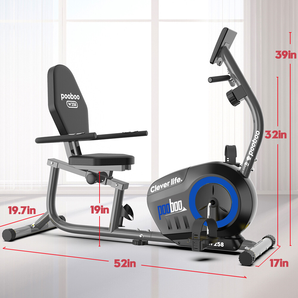 Recumbent Exercise Bike Cardio Elliptical Stationary Bicycle Exercise Machine