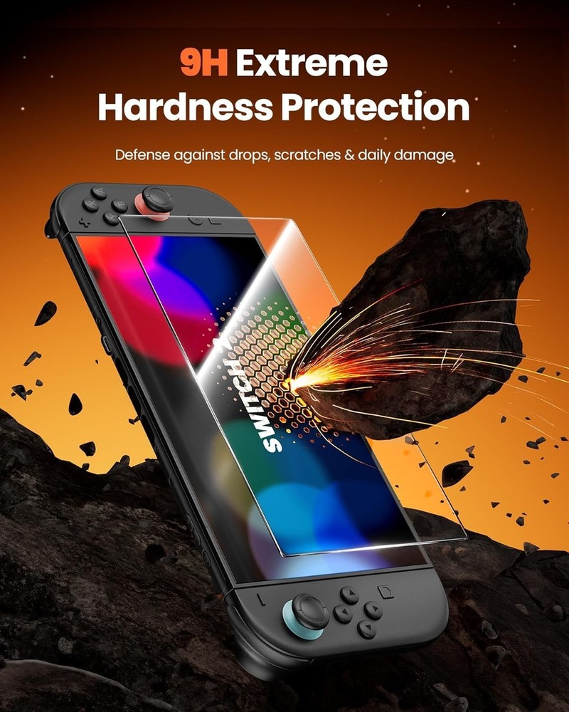 9H Hardness Tempered Glass Screen Protector Set for 2025 Switch 2 - 3 Pack