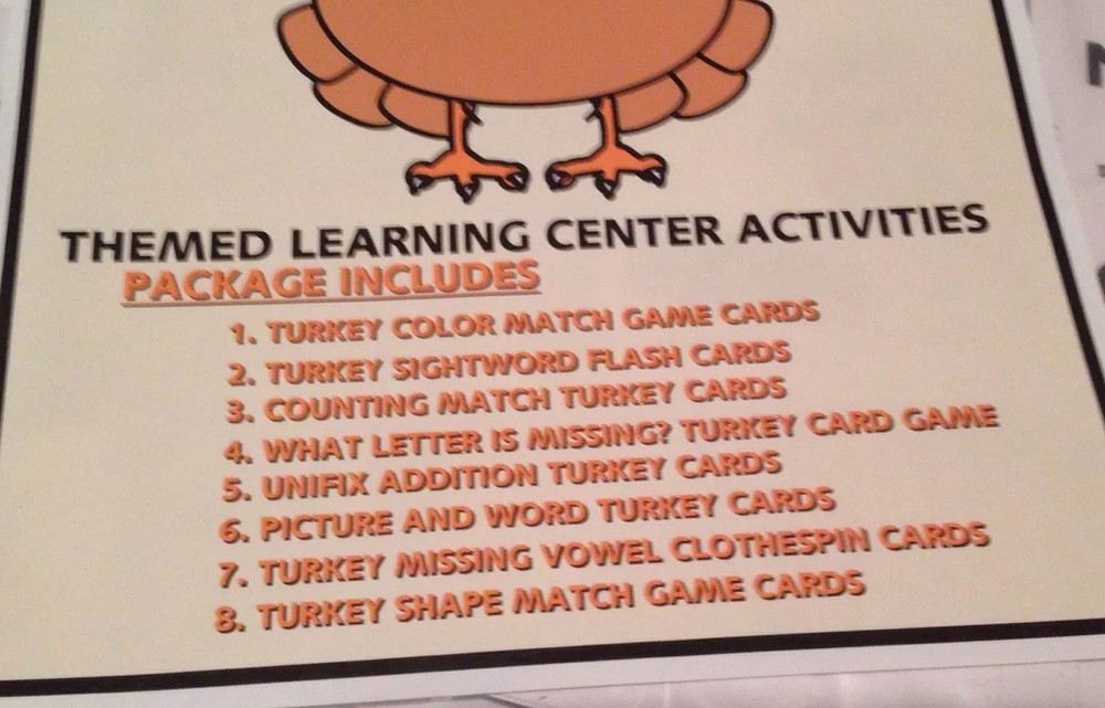 TURKEY -THEMED Learning Activities Package - LAMINATED - Teaching supplies