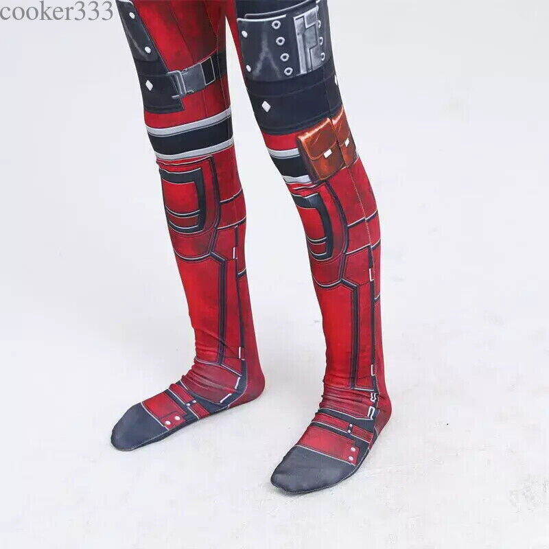 Halloween Cosplay Kids Boys Dead Pool Costume Superhero Bodysuit Outfits Gift