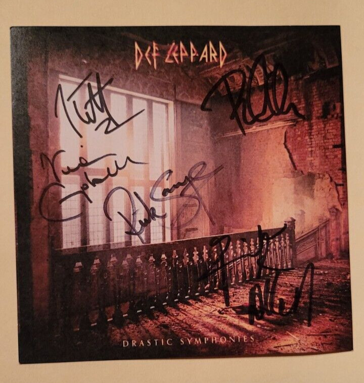 DEF LEPPARD Drastic Symphonies Signed CD Autographed