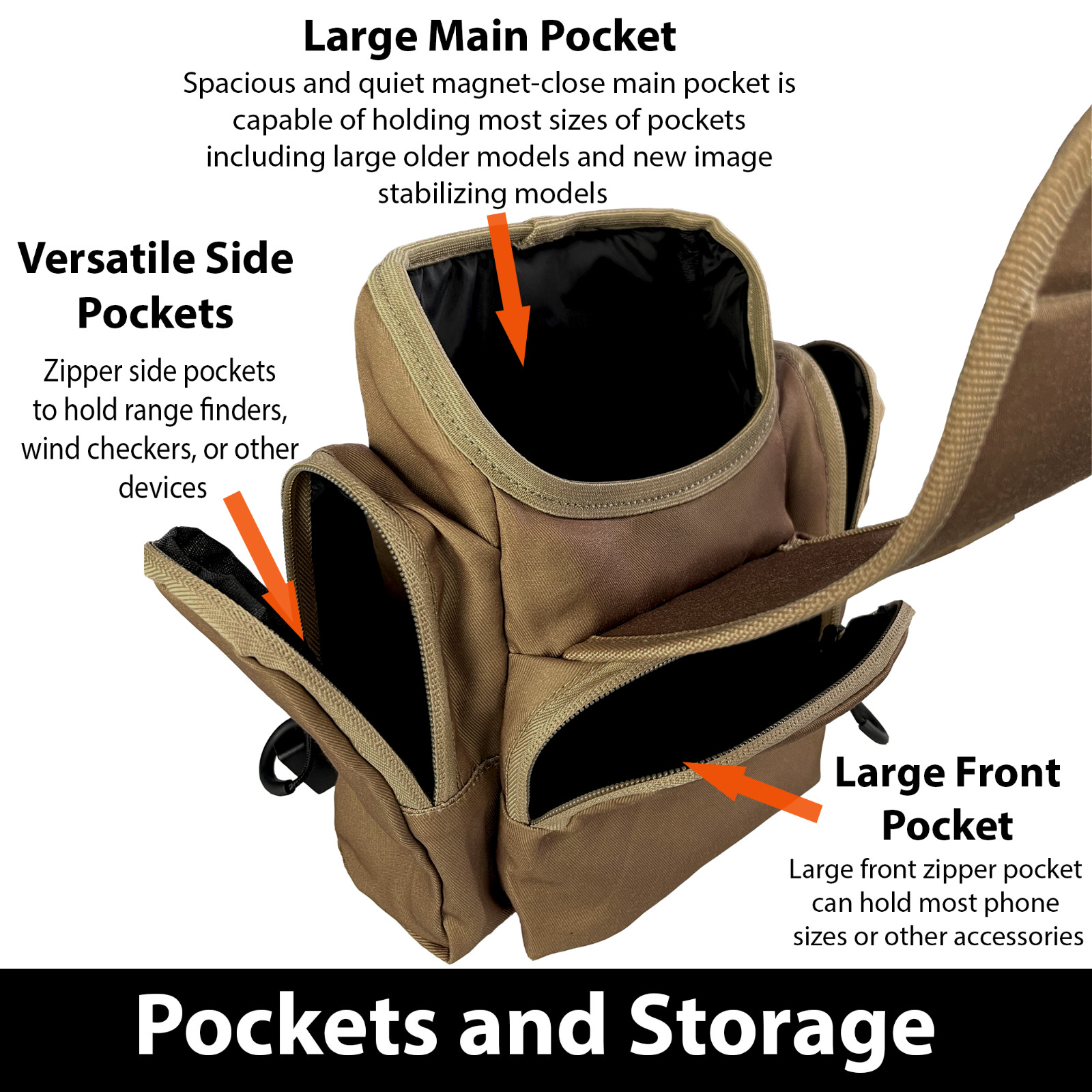 Deltic Tracker XL Bino Harness with Adjustable Straps and Rain Cover