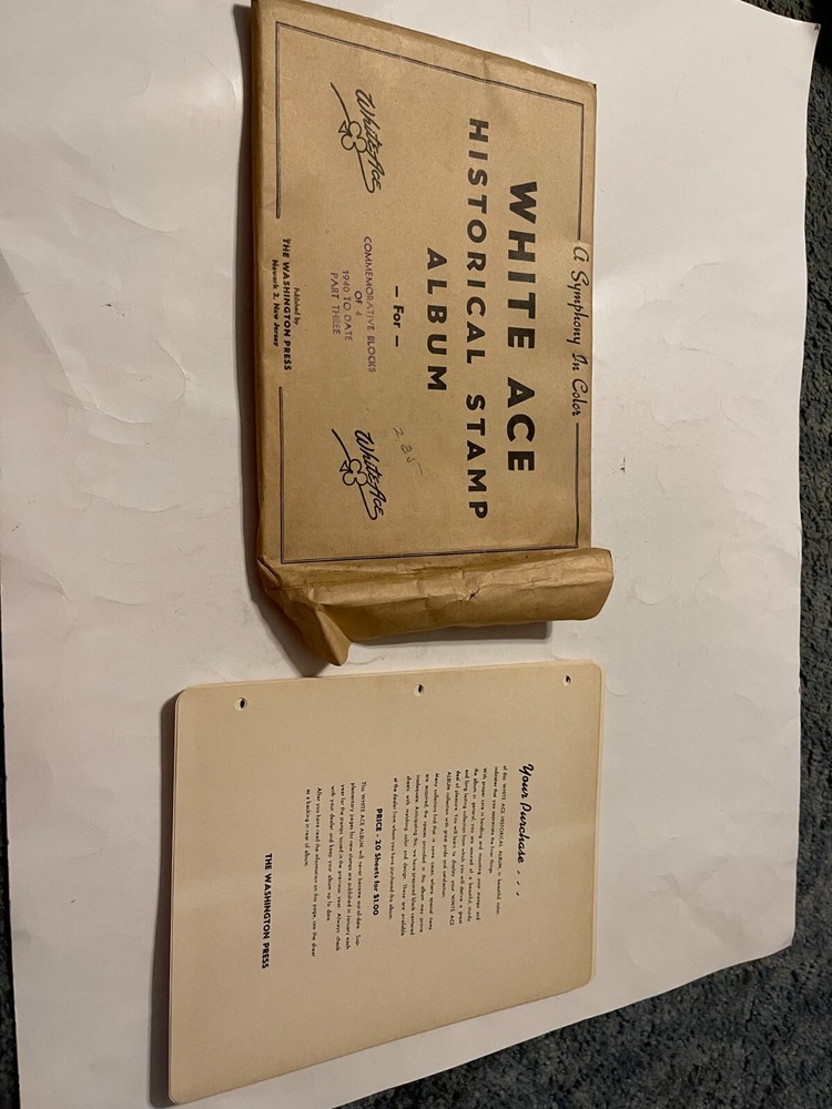 White ace stamp collector album pages 1940 to date PART 3 the washington press