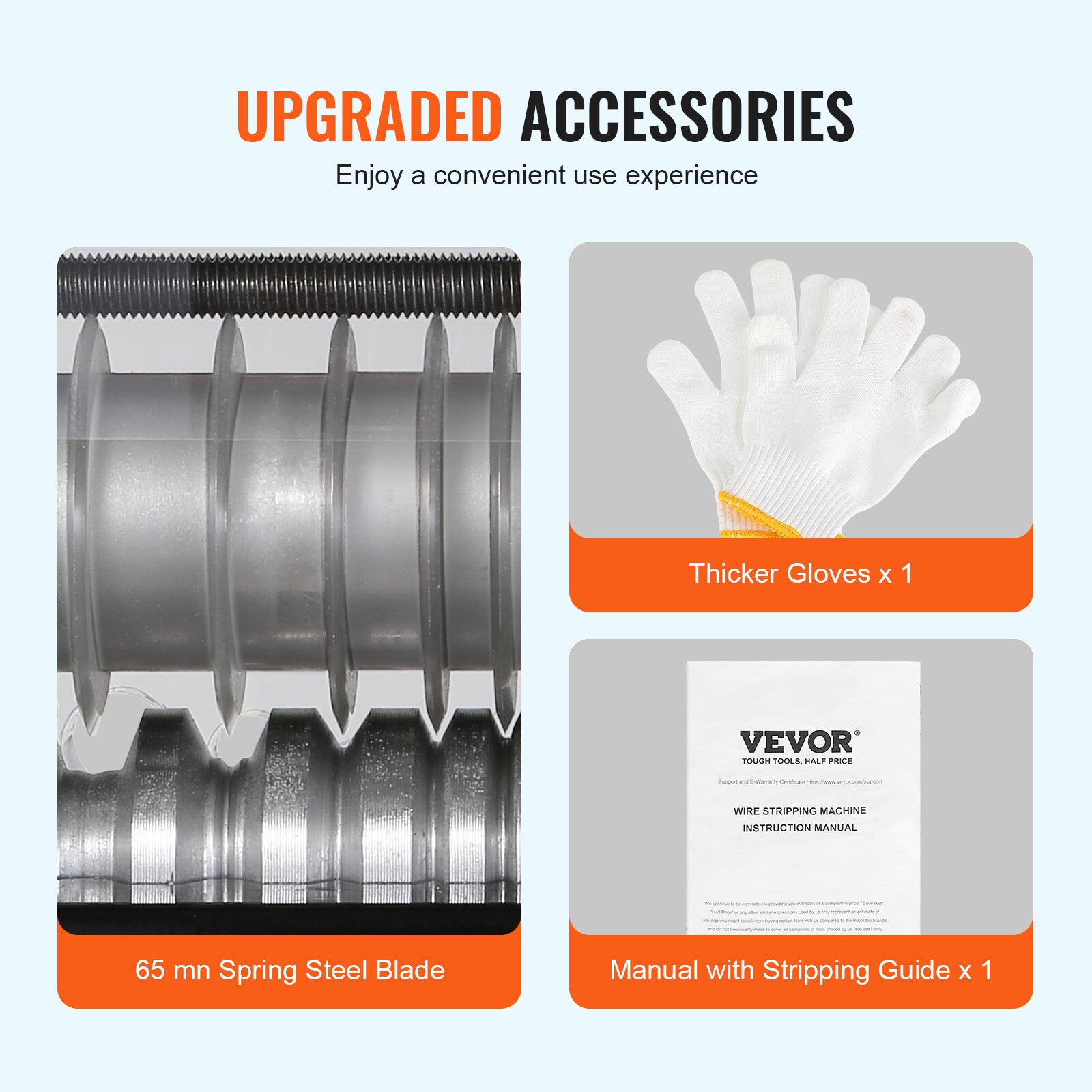 VEVOR Electric Wire Stripping Machine Copper Cable Stripper 0.06''-0.98'' 60 W