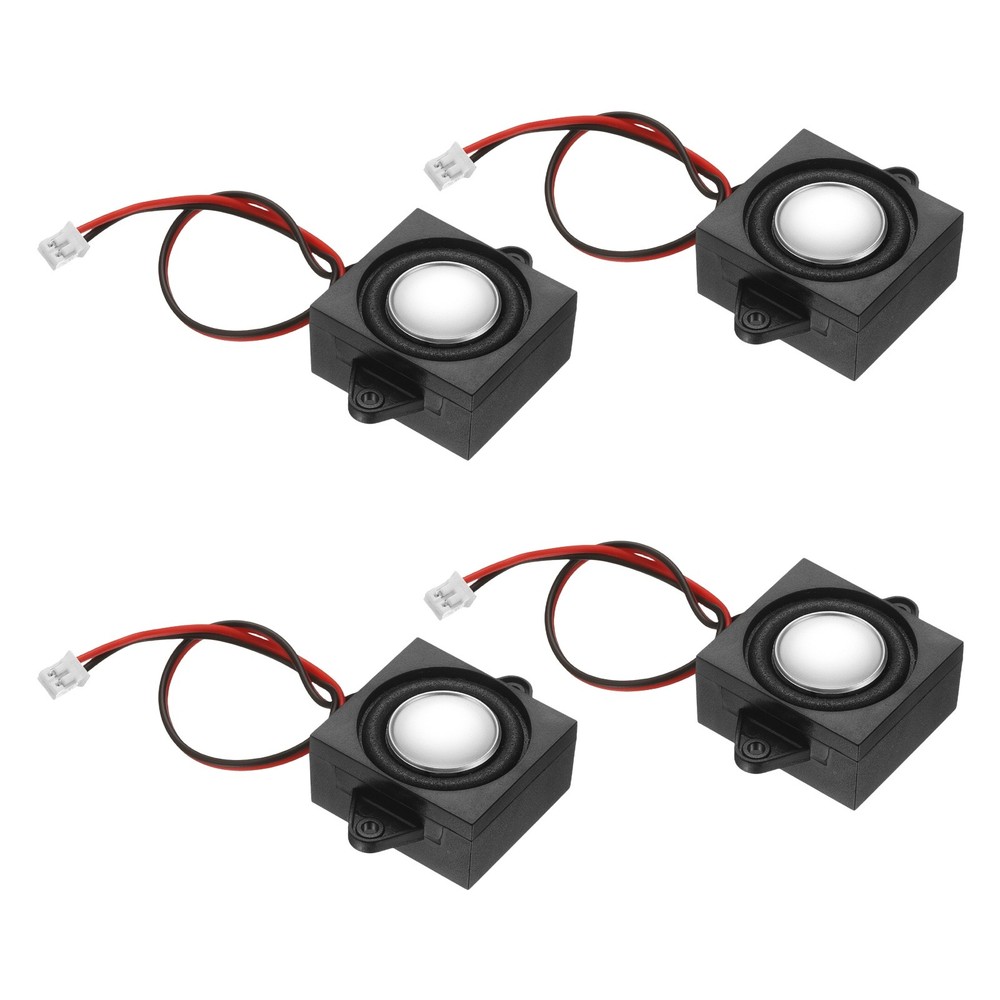 3W 4Ω Mini Speaker, 4PCS Full-Range Portable Micro Loudspeakers, Black Silver