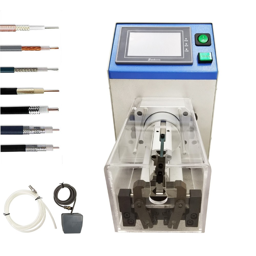 Semi-automatic Coaxial Wire Stripping Machine Multi-layer Rotary Stripper 110V