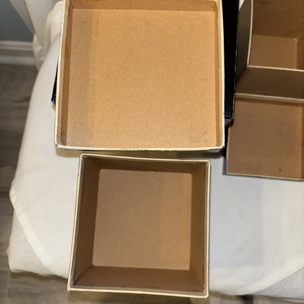 Americana Star Stackable Gift Boxes Cardboard Set (3) Multicolor Preowned