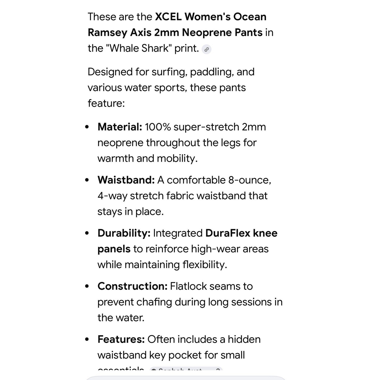 Xcel Womens Ocean Ramsey Axis 2mm Neoprene Pants Whale Shark Print Surf Dive 2XL