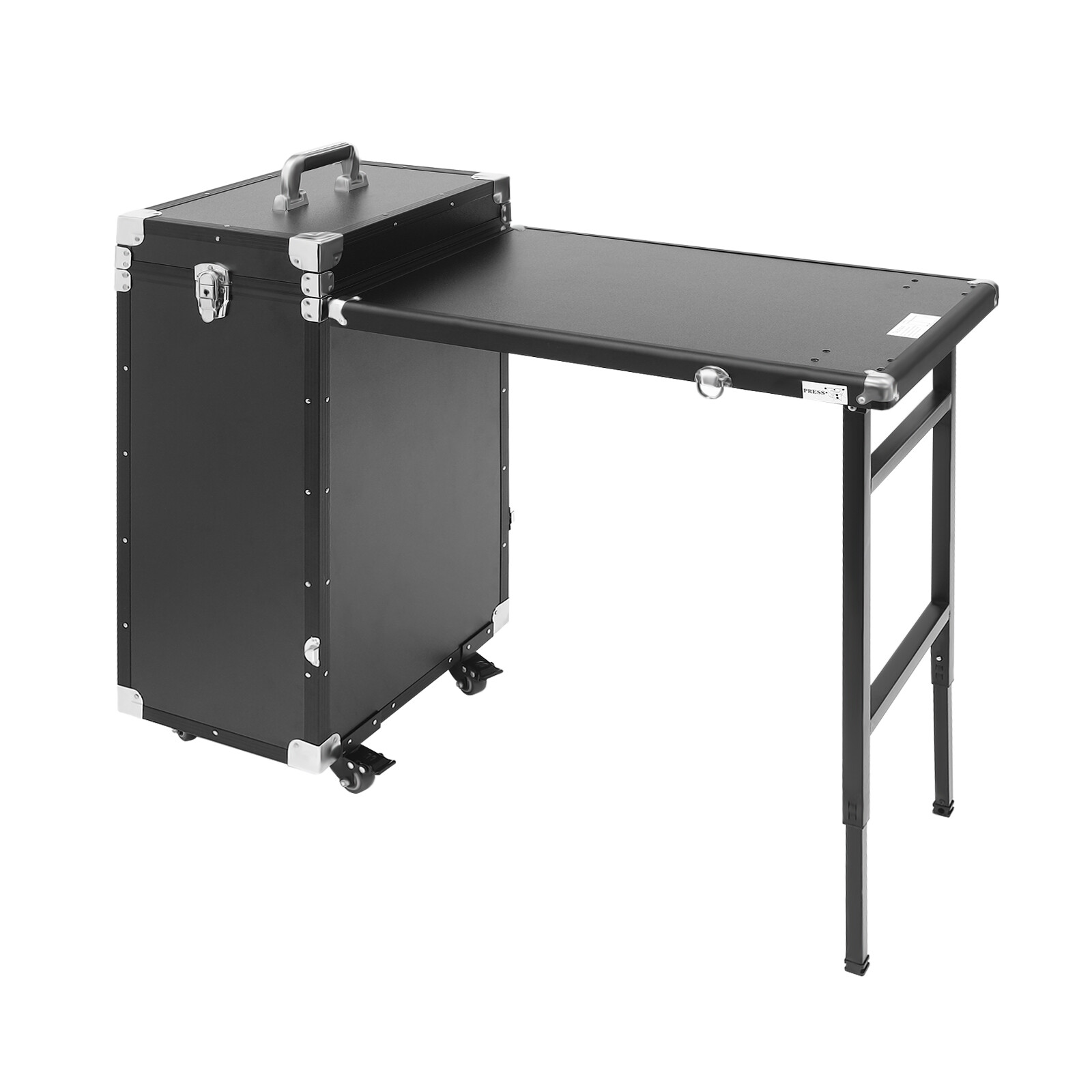 Nail Desk Mobile Station Rolling Makeup Train Case Manicure Table with Speaker