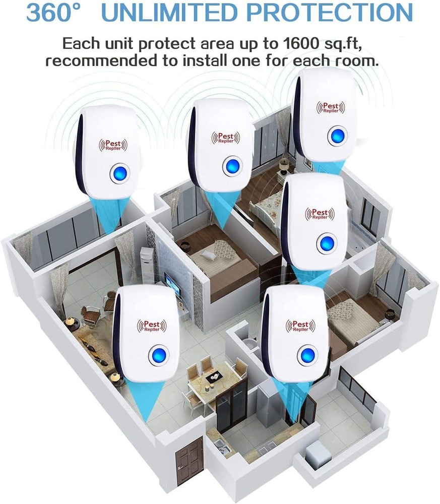 Electronic Ultrasonic Pest Reject Control E-Repeller Home Bug Rat Spider Roaches