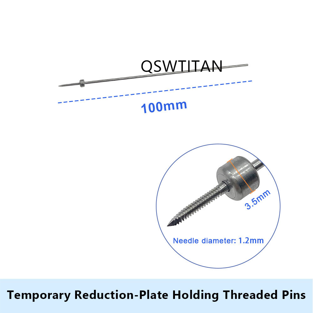 Threaded Pins Temporary Reduction-Plat e Holding 1.2mm/ 1.5mm Orthopedic tool