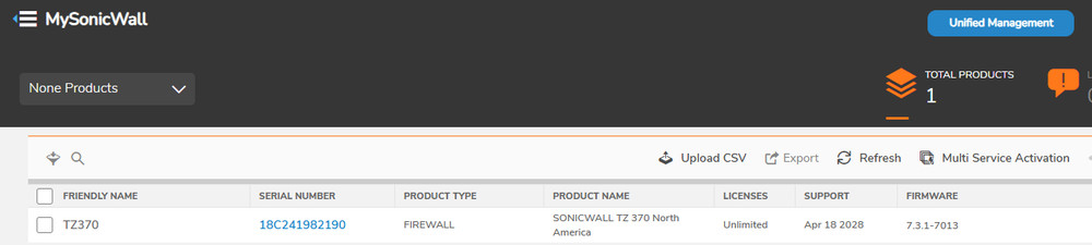 SonicWall TZ370 Network Security Appliance - Transfer Ready