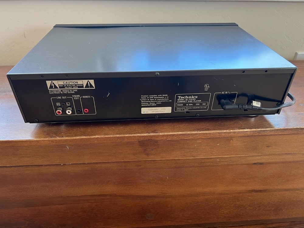 Vintage Technics SL-PG100 CD Player