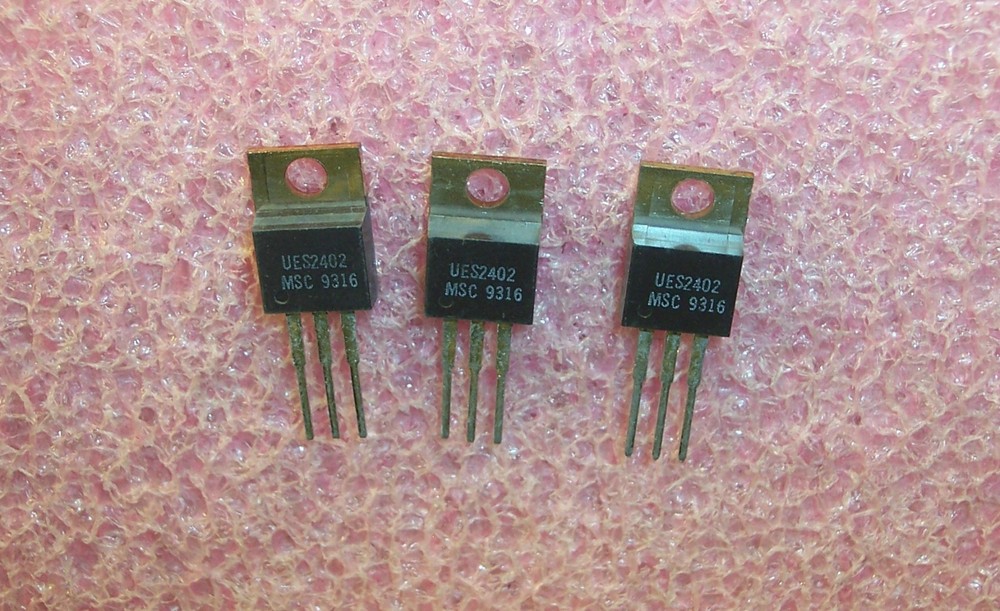 QTY (11) UES2402 MICROSEMI TO-220 16A 100V HIGH EFFICIENCY RECTIFIERS