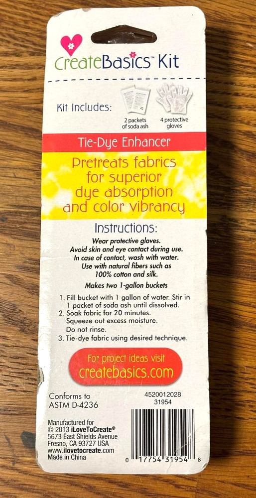 CreateBasics Soda Ash Tie-Dye Enhancer Kit