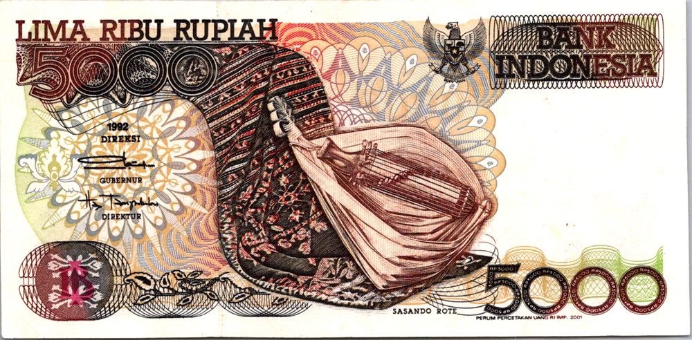 Indonesia 5000 Rupiah 1992 UNC Pick-130A