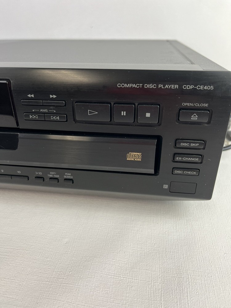 Sony CDP-CE405 5 Disc Changer Compact Player with Remote and RCA Cable