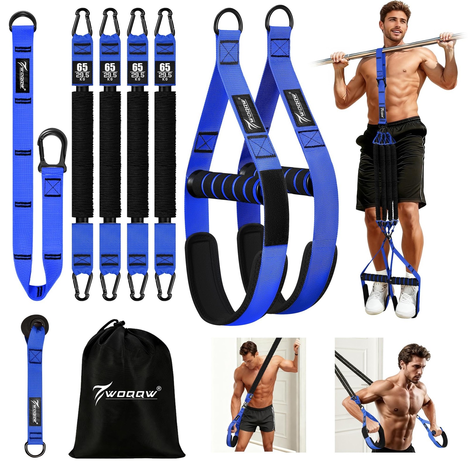 Pull Up Assistance Bands, Heavy Duty Resistance Bands with Handles, Exercise ...