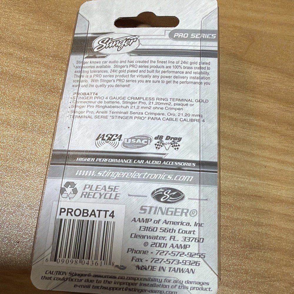 Stinger PROBATT4 4-Guage Battery Ring Terminal