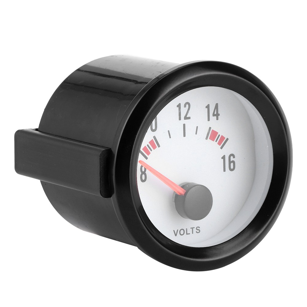 2in Pointer Voltage Gauge 8‑16V Measurement Range Blue LED Voltmeter Universal