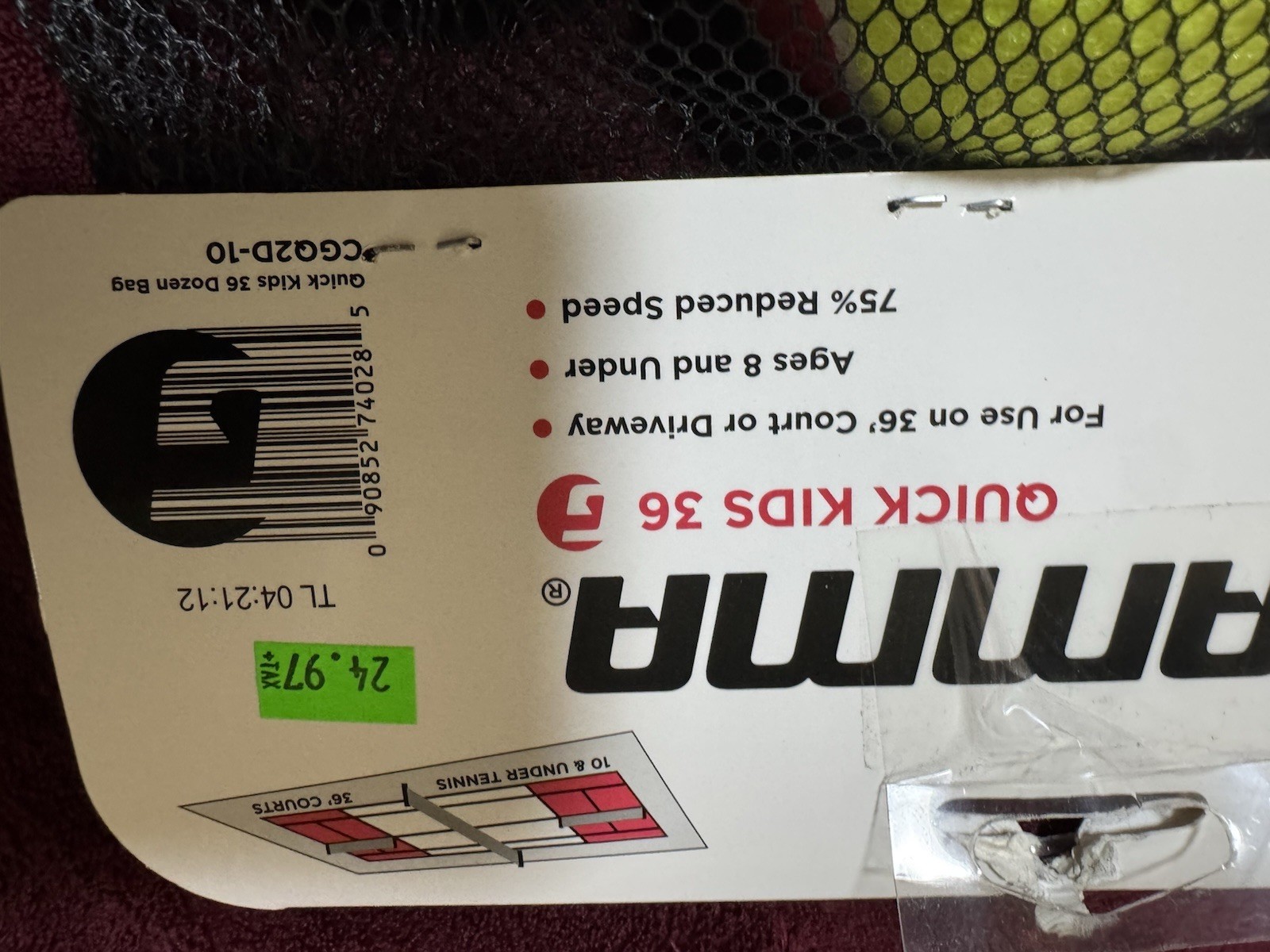 New Gamma Quick Kids 36 Tennis Balls 12 Pack Red Yellow ITF USTA CGQ2D-10