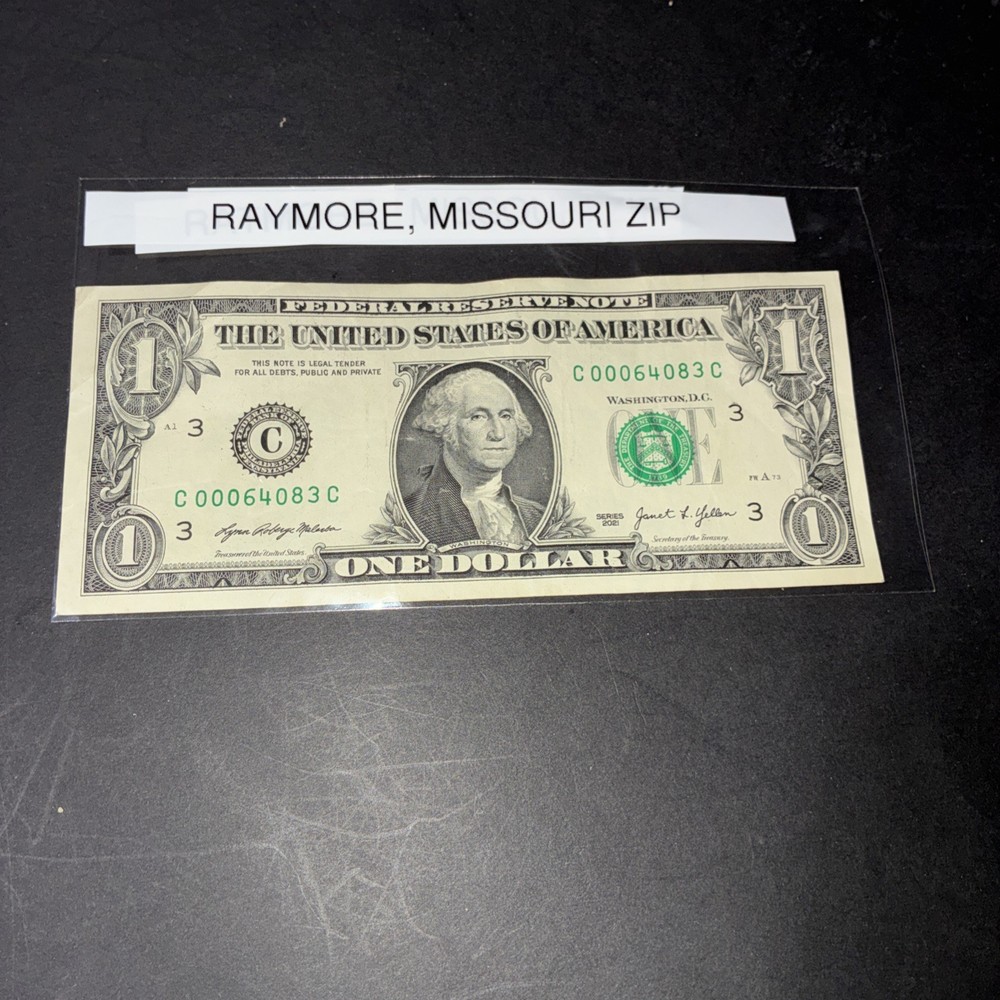 Raymore, Missouri Zip Code Dollar Note.    C 00064083 C
