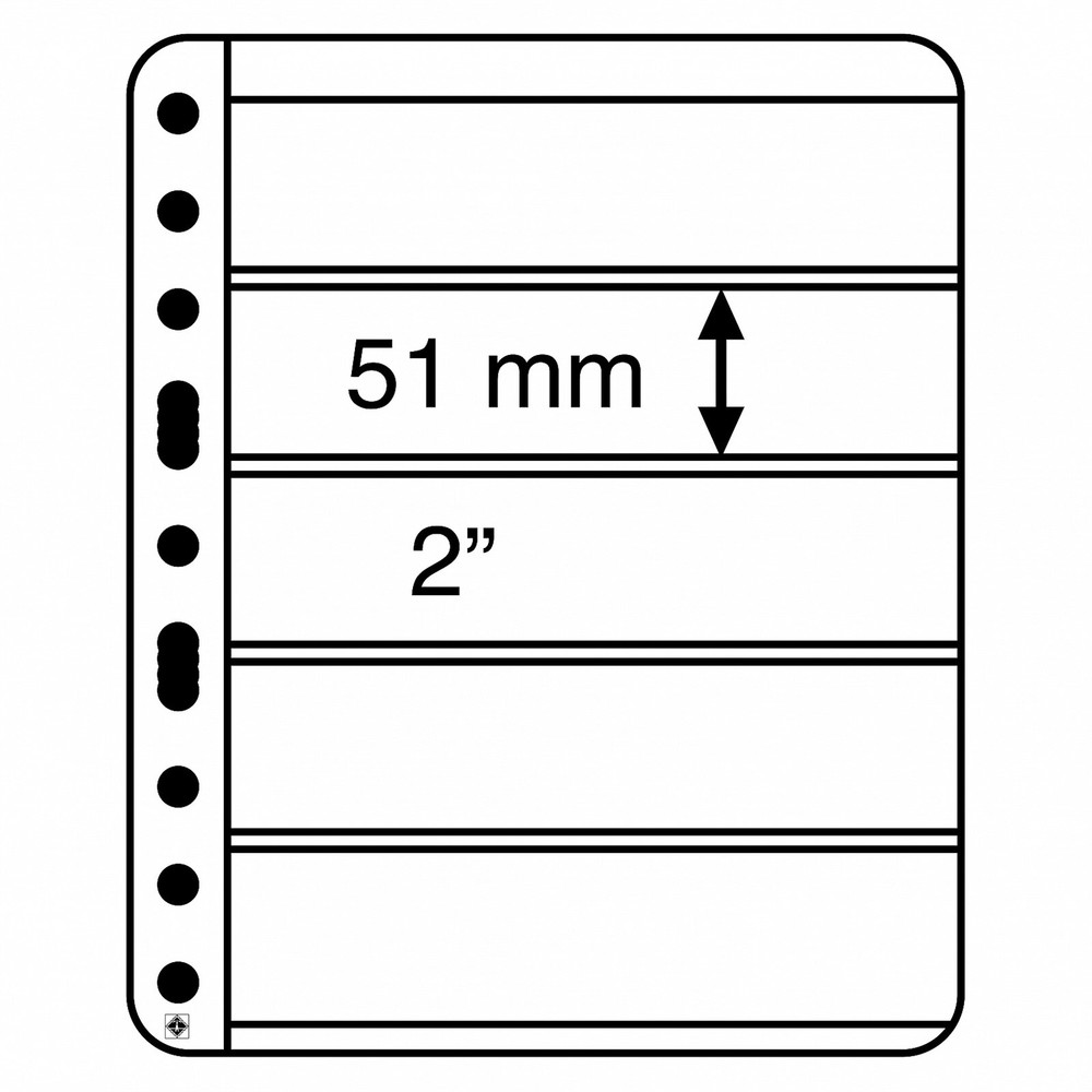 Lighthouse Vario Plus Stamp Album Pages 5 Rows 15 Black Double Side Sheets 3 Pks