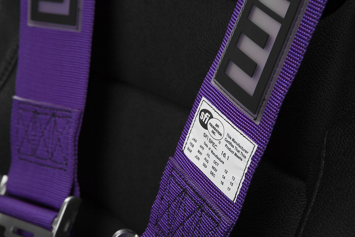 BRAUM Racing PURPLE 5 Point 3" Inch SFI Certified 16.1 Racing Harness Single New