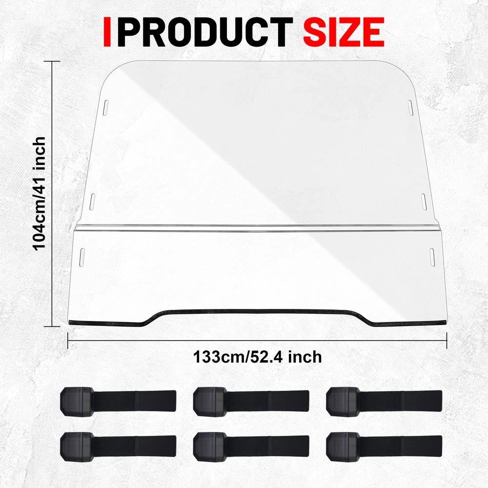 For Kawasaki Mule 3010 2003-2009 Front Folding Windshield Fold Up Window Clear
