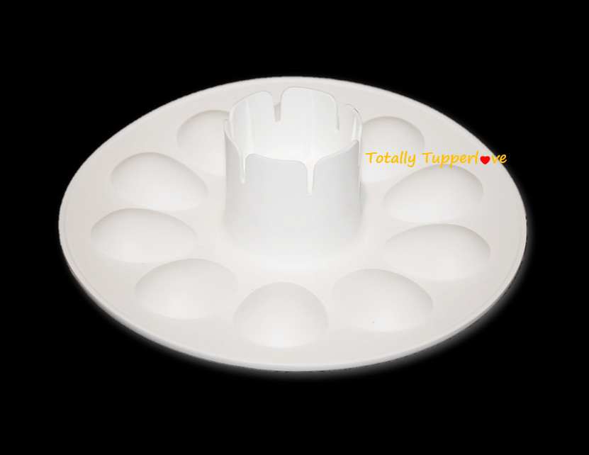 Tupperware Egg-Ceptional Server 9.5" Replacement Part Egg Display Tray White NEW