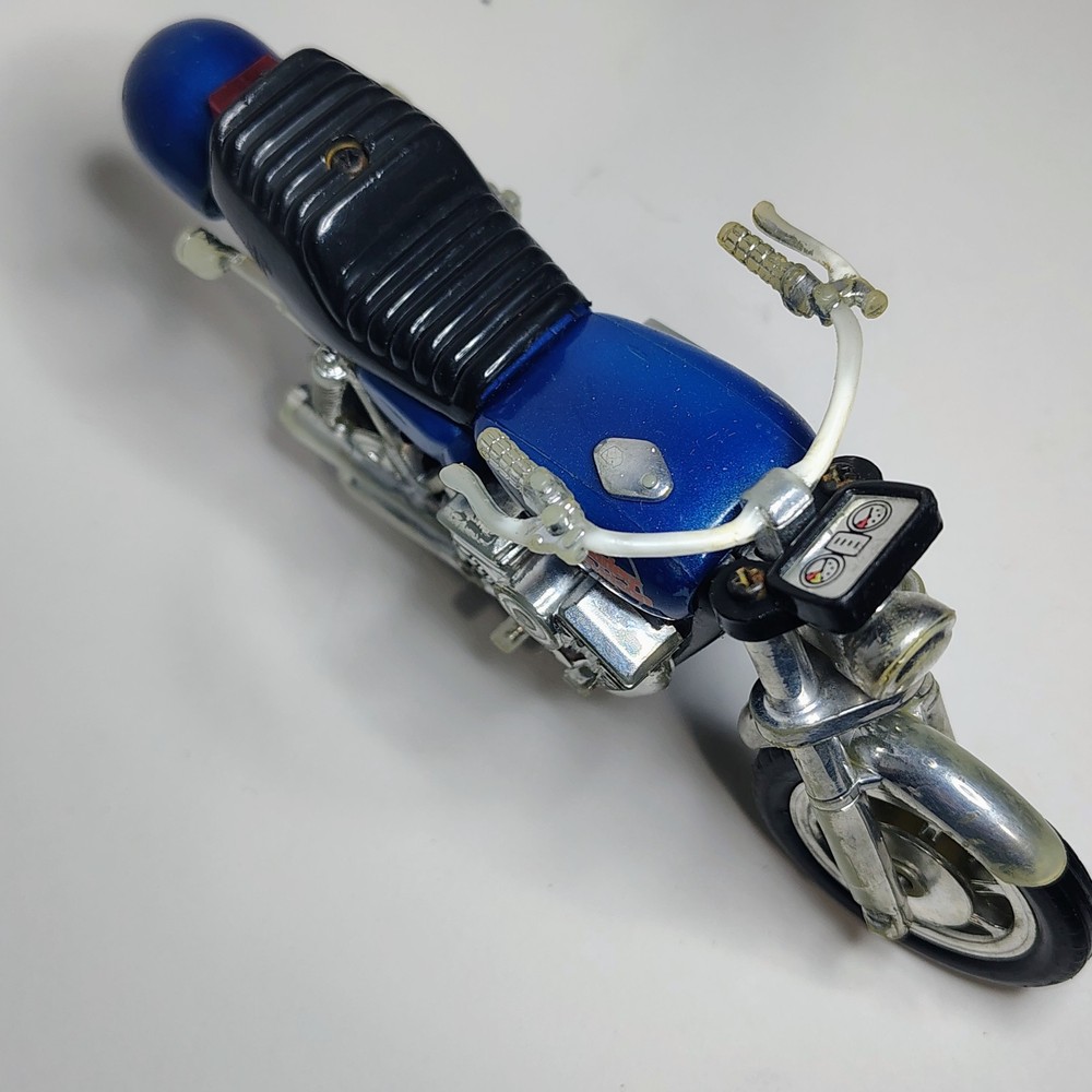 1981 Harley-Davidson Toy Motorcycle Vintage Matchbox Pull String Works