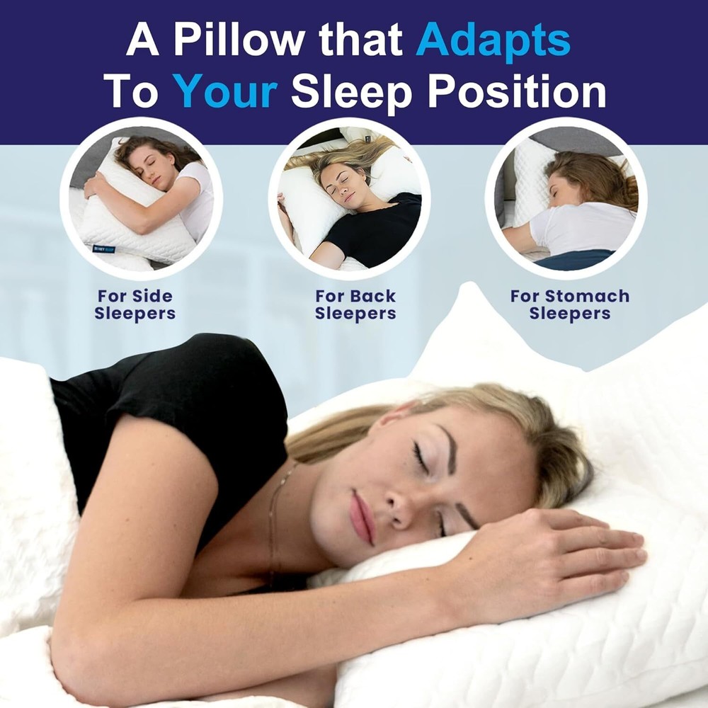 Pillow -Adjustable Memory Foam Padding -Includes additional foam padding (white)