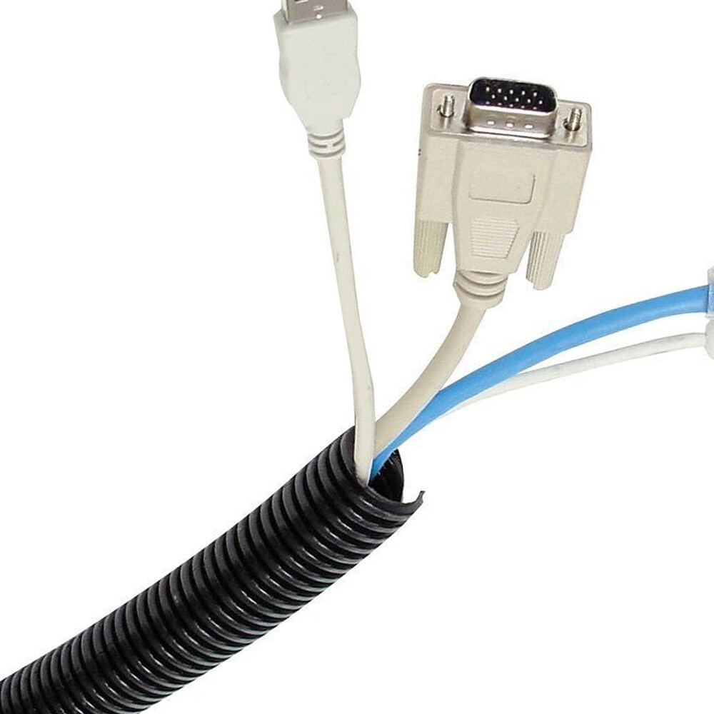 Wiring Loom Split Wire Cable Sleeve Flex Tubing Wire Wrap Corrugated Conduit Lot